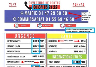 Carton rouge pour le carton « Numéros pratiques » distribué dans les Hauts-de-Seine-Sud !